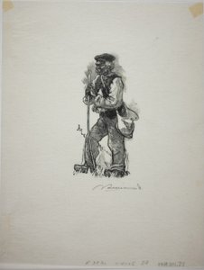 Łowca węży autorstwa Louis Auguste Lepère