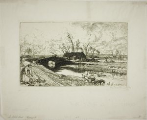 Mały most autorstwa Louis Auguste Lepère