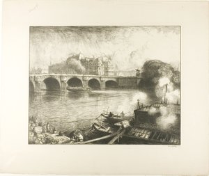 Pont Neuf, Paryż autorstwa Louis Auguste Lepère