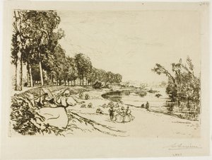 Droga do Billancourt autorstwa Louis Auguste Lepère