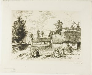 Dwa domki autorstwa Louis Auguste Lepère