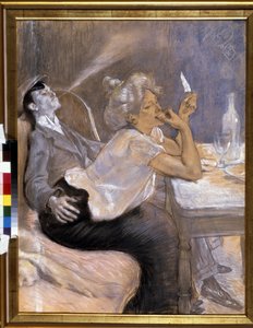 Wieczerza Apachów. Obraz Louisa Legranda (1863-1951) autorstwa Louis Auguste Mathieu Legrand