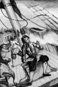 Co minutę spodziewałem się, że zostanę pochłonięty grawerunkiem według rysunku pana de Sainsona do Księgi Daniela Defoe (De foe) „”Robinson Crusoe”” wydanie francuskie z 1837 roku.