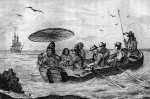 Zostawiłem więc moje grawerowanie wyspy według rysunku pana de Sainsona dla Księgi Daniela Defoe (De foe) „Robinson Crusoe”” francuskiego wydania z 1837 roku.
