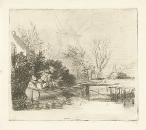 Wędkarze nad rzeką autorstwa Louis Bernard Coclers