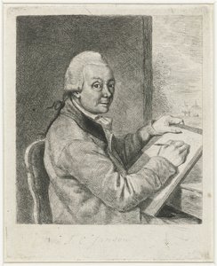 Portret artysty Johannesa Jansona, rysunek autorstwa Louis Bernard Coclers
