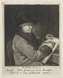 Portret artysty Johannesa Jansona, rysunek