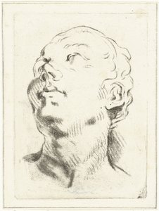 Arkusz do nauki z głową, patrząc w górę autorstwa Louis Bernard Coclers
