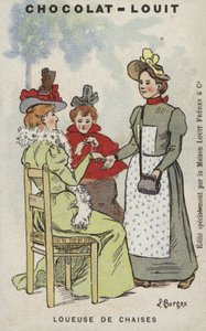 Wynajem krzeseł (chromolitho) autorstwa Louis Borgex