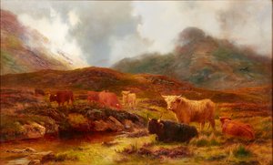 Moorland w Clachaig, Glencoe (olej na płótnie)