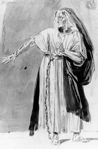 Projekt kostiumu do „Les Burgraves” Victora Hugo (1802-85), ok. 1930 r. 1843 autorstwa Louis Boulanger