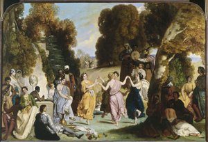 Taniec muz, między 1846 a 1851 (olej na płótnie) autorstwa Louis Boulanger