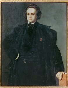 Poeta Victor Hugo jako młody mężczyzna ... (obraz na płótnie) autorstwa Louis Boulanger