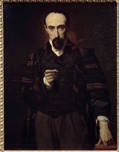 Portret malarza i rytownika Achille Deveria (1800-1857). Obraz Louisa Boulangera (1806-1867) autorstwa Louis Boulanger
