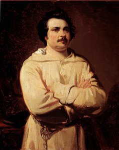Portret francuskiego pisarza Honore de Balzac autorstwa Louis Boulanger