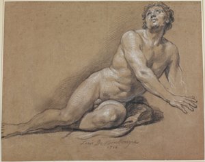 Leżący akt męski autorstwa Louis Boullongne the younger