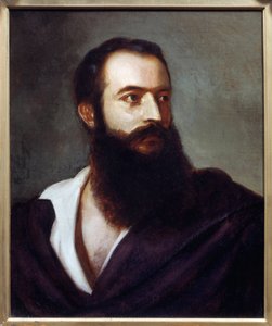 Portret Felice Orsini (1819 - 1858) sprawcy ataku 14 stycznia 1858 na Napoleona III. Obraz Louisa Bucheistera (?-1881), Włochy. Olej na płótnie. Wymiary: 0,47 x 0,38m. Paryż, Muzeum Carnavalet autorstwa Louis Buchheister