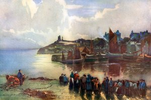 Zamek i port Tenby, Pembrokeshire, Walia, 1924-1926