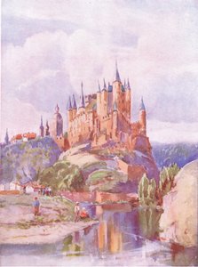 Alcazar, Segonia, z Hutchinsons Picturesque Europe wydane przez Hutchinson & Son, c.1930