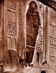 Wejście do meczetu sułtana Hassana, 1928 autorstwa Louis Cabanes