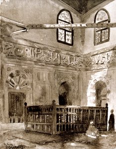 Grób w meczecie, Kair, Egipt, 1928 autorstwa Louis Cabanes