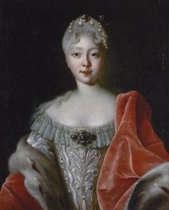 Elisabeth Ire (imperatrice de Russie) - Portret wielkiej księżnej Elżbiety Pietrownej (1709-1761) par Caravaque, Louis (1684-1754). Olej na płótnie, format : 78x63, koniec lat 20. XVIII wieku, Państwowy Ermitaż, Petersburg
