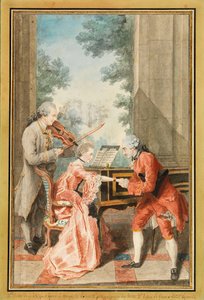 Mademoiselle Delong de Genève, Monsieur Philippe ja Monsieur de Texier (akvarelli)kiillotus