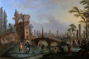 Parc Monceau, Paryż, ok. 1770 r. (obraz)