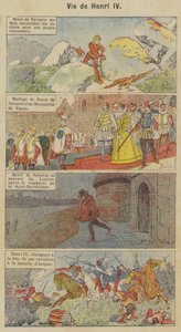 Życie Henryka IV (litografia kolorowa) autorstwa Louis Charles (after) Bombled