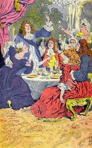 Kolacja regentka, książę Orleanu autorstwa Louis Charles Bombled