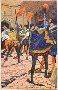 Karol IX i protestanci autorstwa Louis Charles Bombled