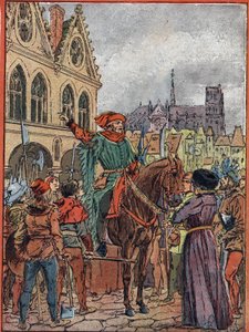 Etienne Marcel, prevot des marchands (1315-1358) nabywa Maison des Pillars na Place de Greve w lipcu 1357 (polityk Etienne Marcel, proboszcz kupców paryskich kupił tzw. Maison aux Pillars („Dom Filarów”) w imieniu t autorstwa Louis Charles Bombled