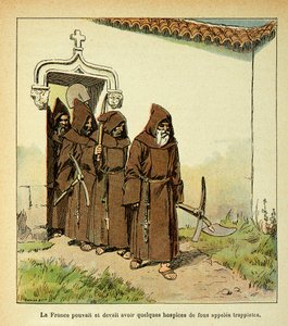 Ilustracja autorstwa Bombled Louis (1862-1927) z książki „The Memorial of Saint Helene” hrabiego Emmanuela de Las Cases (1766-1842): Trappists, Private Collection autorstwa Louis Charles Bombled