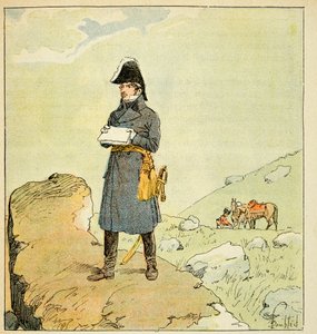 Ilustracja zbombardowanego Louisa (1862-1927) z książki „Memoriał św. Heleny” hrabiego Emmanuela de Las Cases (1766-1842): Portret marszałka Laurenta de Gouvion Saint Cyr (1764-1830) Kolekcja prywatna autorstwa Louis Charles Bombled