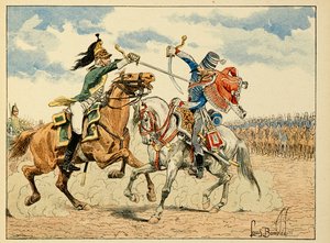 Ilustracja zaczerpnięta z książki „Bohaterowie Siecle”, anegdotyczne recytacje Dicka de Lonlay i ilustrowane przez Louisa Bombleda (1862-1927) autorstwa Louis Charles Bombled