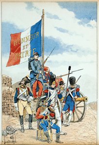 Ilustracja zaczerpnięta z książki „Bohaterowie stulecia”, anegdotyczne recytacje Dicka de Lonlaya z ilustracjami Louisa Bombleda (1862-1927) autorstwa Louis Charles Bombled