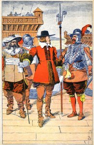 Richelieu w siedzibie La Rochelle autorstwa Louis Charles Bombled