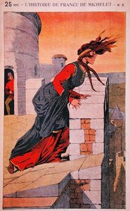 The Story of Fairy Melusine, ilustracja z „Histoire de France” Julesa Micheleta (1798-1874) ok. 1900 (kolor lito) autorstwa Louis Charles Bombled