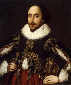 Portret brytyjskiego dramaturga Williama Szekspira autorstwa Louis Coblitz