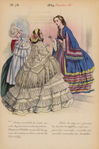 Moda francuska: 1859, Napoleon III (kolorowa litografia) autorstwa Louis Colas