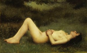 Leżąca nago,