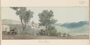 Gezicht op Paterno Widok Paterno (tytuł na obiekcie) Podróże po Włoszech, Sycylii i Malcie - 1778 (tytuł serii)