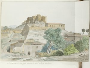 Oude kasteel van Mata en Grifone en het karmelieten klooster, grondvesten van Messina Dawny zamek Matta Griffone i klasztor karmelitów bosych w Mesynie (tytuł na obiekcie) Podróże po Włoszech, Sycylii i Malcie - 1778 (tytuł serii)