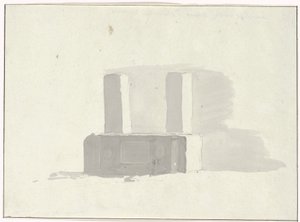 Starożytny sarkofag, który służy jako poidło w Terracinie Sarcophage ancien, sługa d
