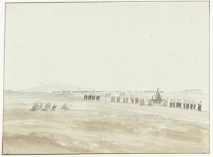 Procesja w de omgeving van Cerignola Procesja opuszczająca Cerignola (tytuł na przedmiocie) Podróże po Włoszech, Sycylii i Malcie - 1778 (tytuł serii) autorstwa Louis Ducros