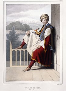 Portret greckich i osmańskich poglądów i kostiumów z podróży do Aten i Konstantynopola, 1825 autorstwa Louis Dupré