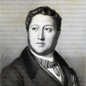 Portret kompozytora Gioachino Antonio Rossiniego 1792-1868, 1836. autorstwa Louis Dupré