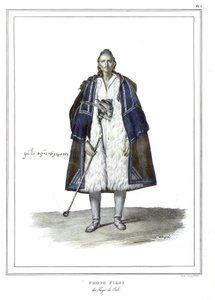 Zdjęcie Pikos z kraju Suli, w „Podróż do Ateny i Konstantynopola”, czyli zbiór greckich i osmańskich portretów, widoków i kostiumów, malowanych na miejscach natury, litografiach i kolorystykach przez Louisa Dupre (1789-1837), ucznia Dawida .1825. autorstwa Louis Dupré