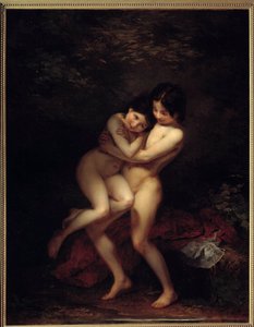 Kąpiący się Obraz Louis Edouard Rioult (1790-1855) 1831 Amiens, Musee de Picardie autorstwa Louis Edouard Rioult