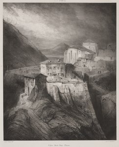 Kościół św. Jana, Thiers, Owernia autorstwa Louis Eugene Gabriel Isabey